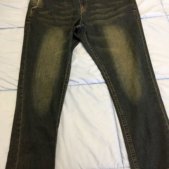 DRAMA GOLD Denim Sandblasted Jeans 16 Plus Size - Picture 4 of 4